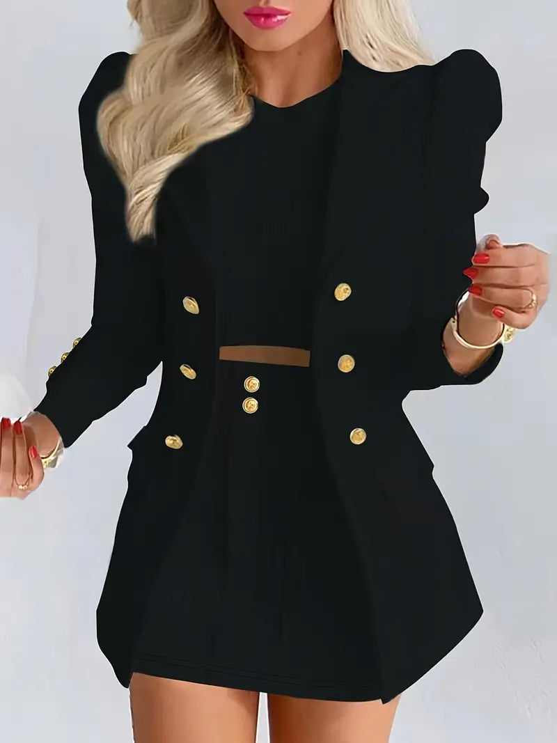 Blazers de dos piezas Elegante