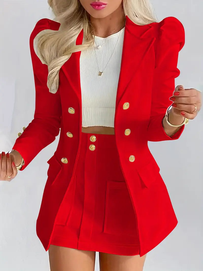 Blazers de dos piezas Elegante